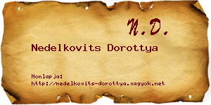 Nedelkovits Dorottya névjegykártya